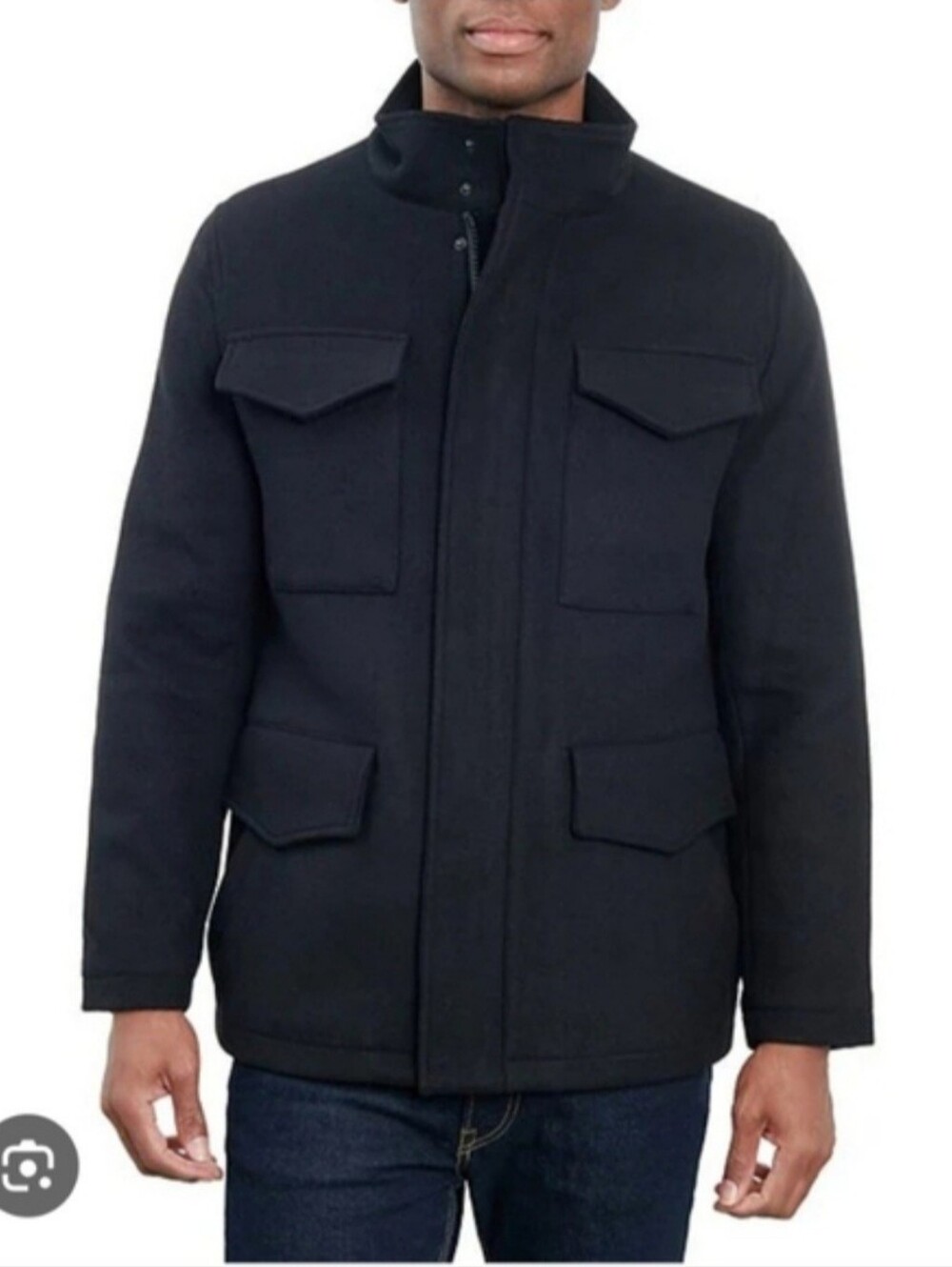 Michael Kors Men's Zipper Peacoat With Pockets SZ M